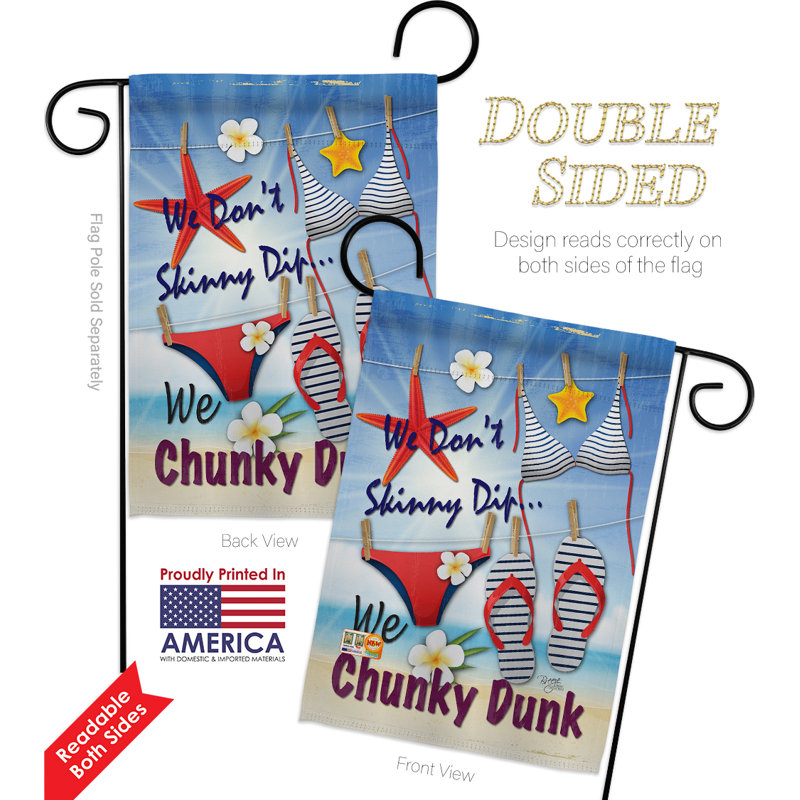 Dunks de polyesters décoratifs en polyester de 2 côtés 19 po x 13 po  drapeau de jardin