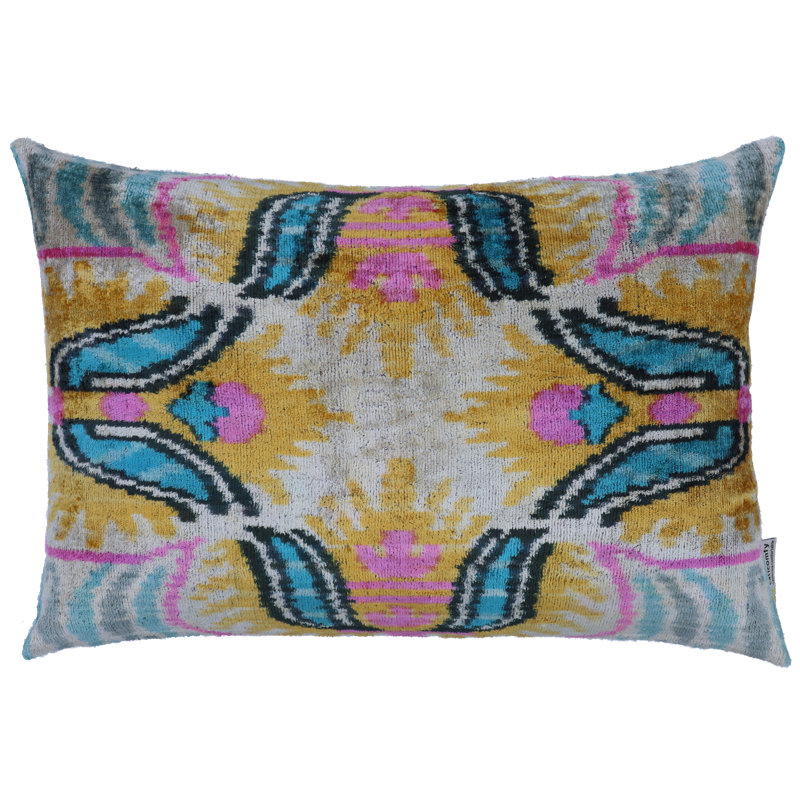 Housse de coussin décorative faite à la main de luxe et insert en plumes de canard de qualité supérieure