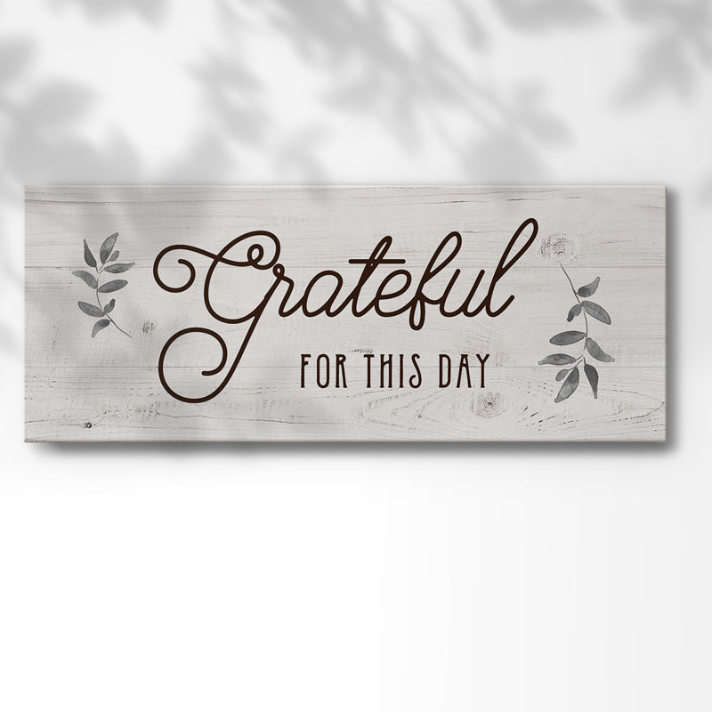 " For This Day ", 8" H x 20" W x 1.5" D