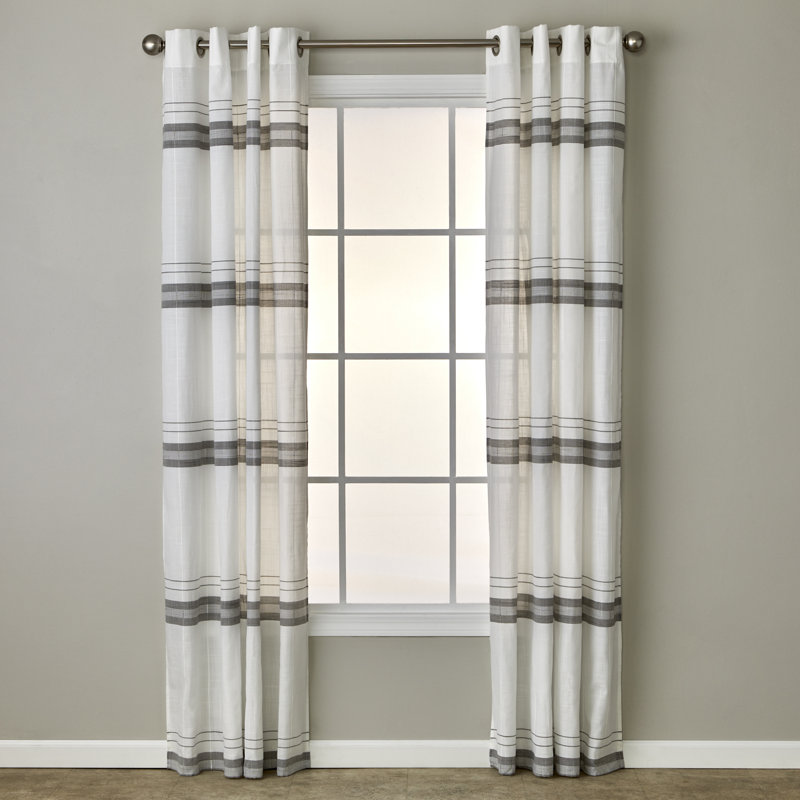 Semi Sheer Curtain Pair, 52" W x 84" L