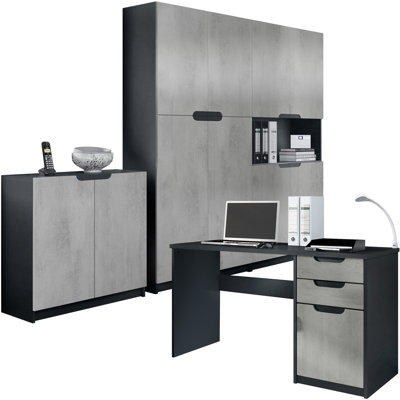 Mazeppa 3 Piece Writing Desk Office Set