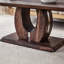 Table basse avec surface texturée en noyer - Ajoute une décoration rectangulaire luxueuse de style brun foncé au salon
