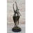 Dancing Couple Romantic Bronze Modernist Sculpture Statue on Marble Base Signed