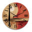 Pleine lune, paysage de célébration de la solitude - horloge murale géométrique moderne-1266121252