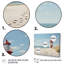 Red Light House, plage, horizon lointain, voilier - ensemble de reproductions d'art mural plage-93336912