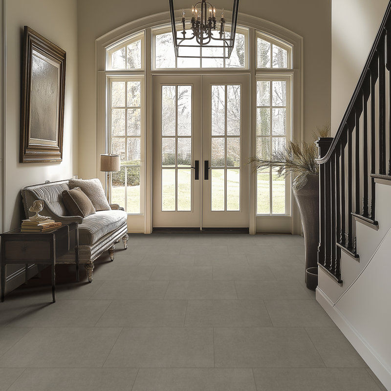 Betonica 12 in. x 24 in. Matte Porcelain Concrete Look Floor And Wall Tile, Steel