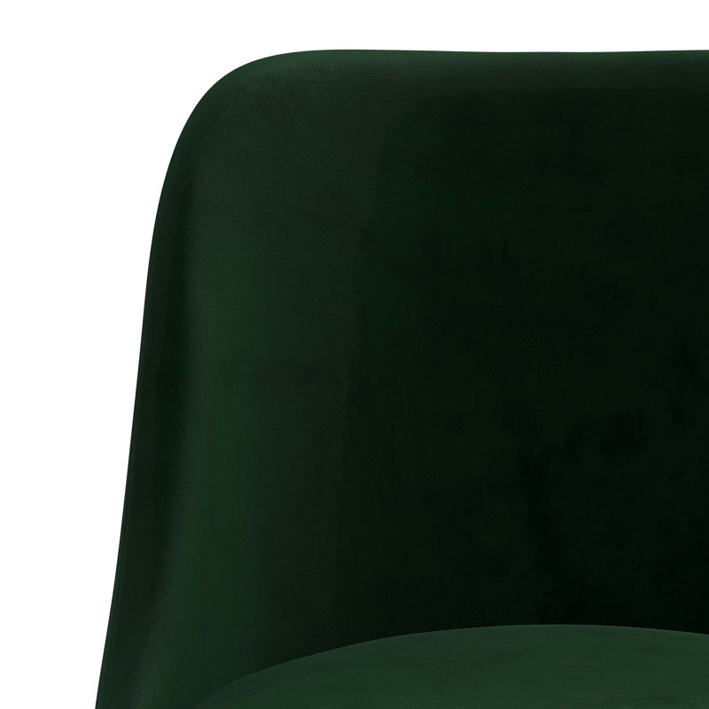 Tabouret de bar et de comptoir Gallie, Tabouret de comptoir (siège d'une hauteur de 27 p, Velours luxueux émeraude