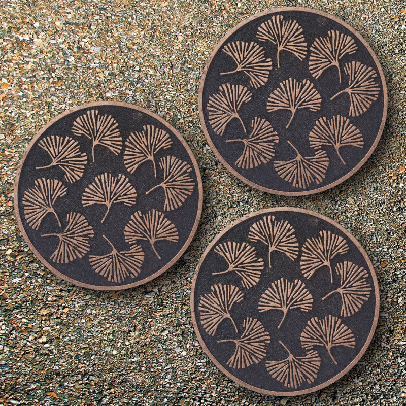 Gingko Rubber 3 Piece Stepping Stone Set