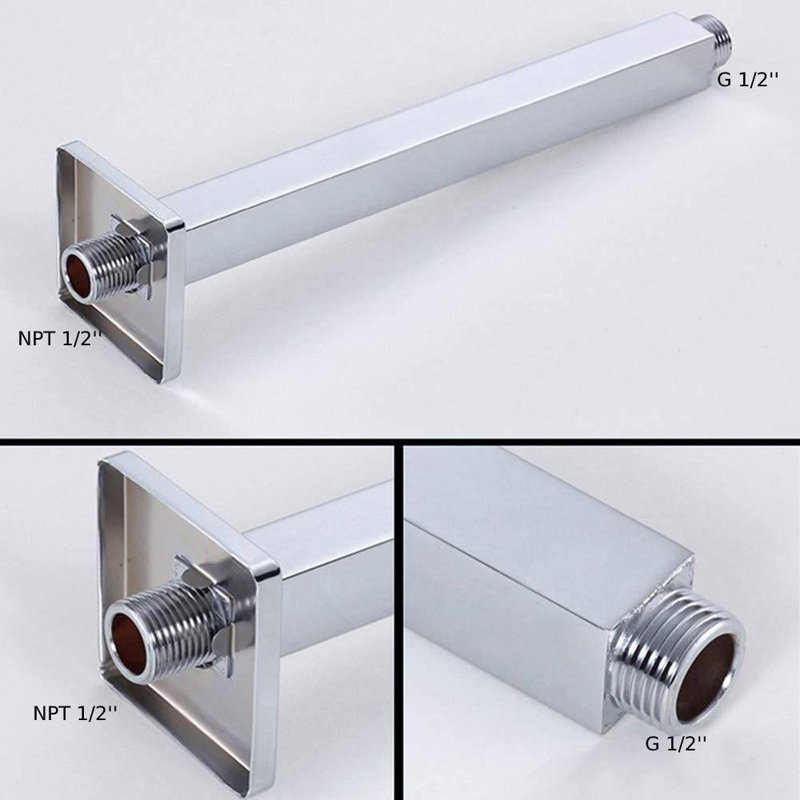 Système de douche complet à del au plafond à contrôle de volume avec soupape d’ébauche