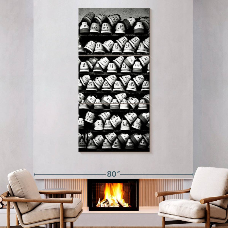 Bowling Shoes Display, 80" H x 39" W