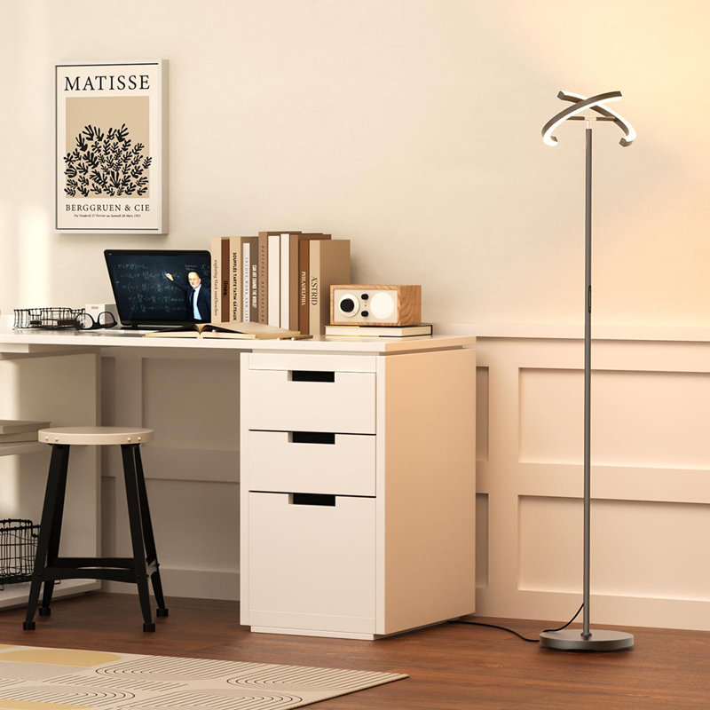 Lampe sur pied à DEL 20W, Gris