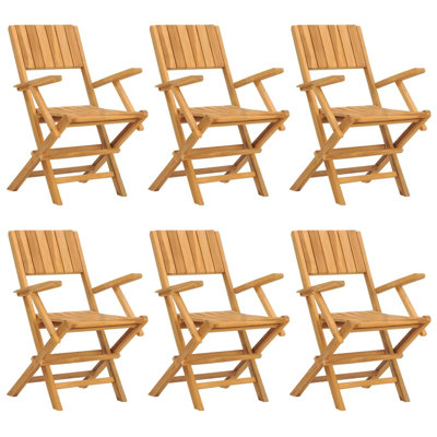 Borgbor Folding Teak Patio Dining Armchair -  Loon PeakÂ®, E6FD6346872244D3A2E6DCED00EF19C0