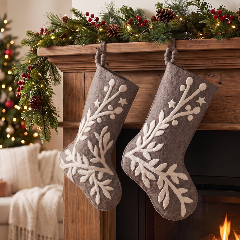 Hand-Felted Wool Christmas Stocking