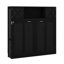 Grand lit escamotable avec armoires de rangement-121545594