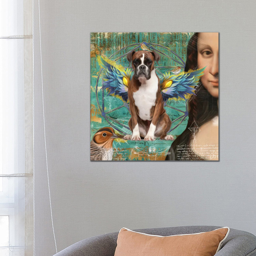 Brindle Boxer Dog Angel by Nobility Dogs - Wrapped Canvas Graphic Art