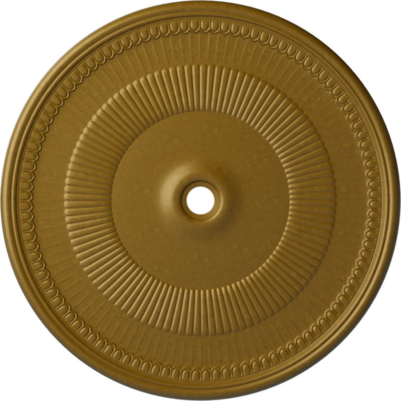 Endurathane Nevio Ceiling Medallion, 51 1/8"OD x 3 5/8"ID x 1 1/2"P (Fits Canopies up to 4 3/4"), Hand-Painted Gold Finish