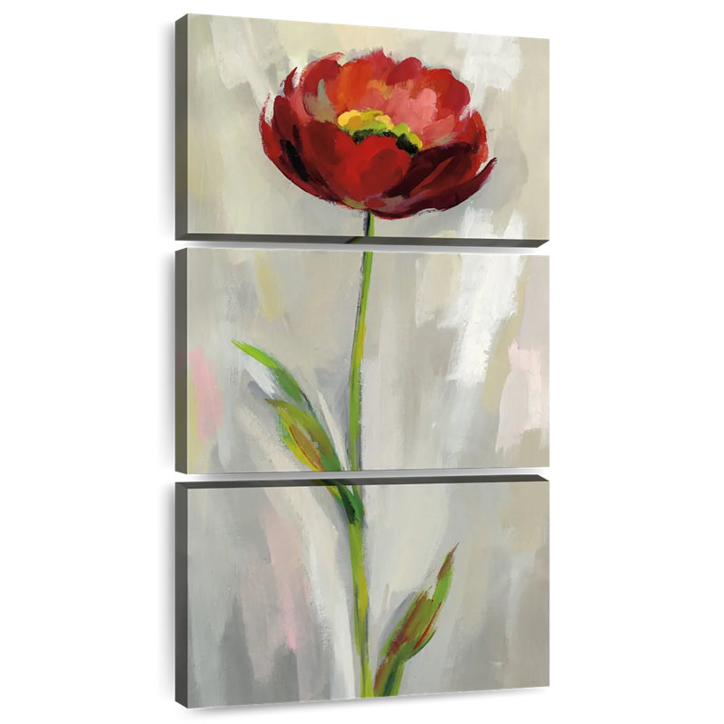 Single Stem Flower V, 32" H x 15" W