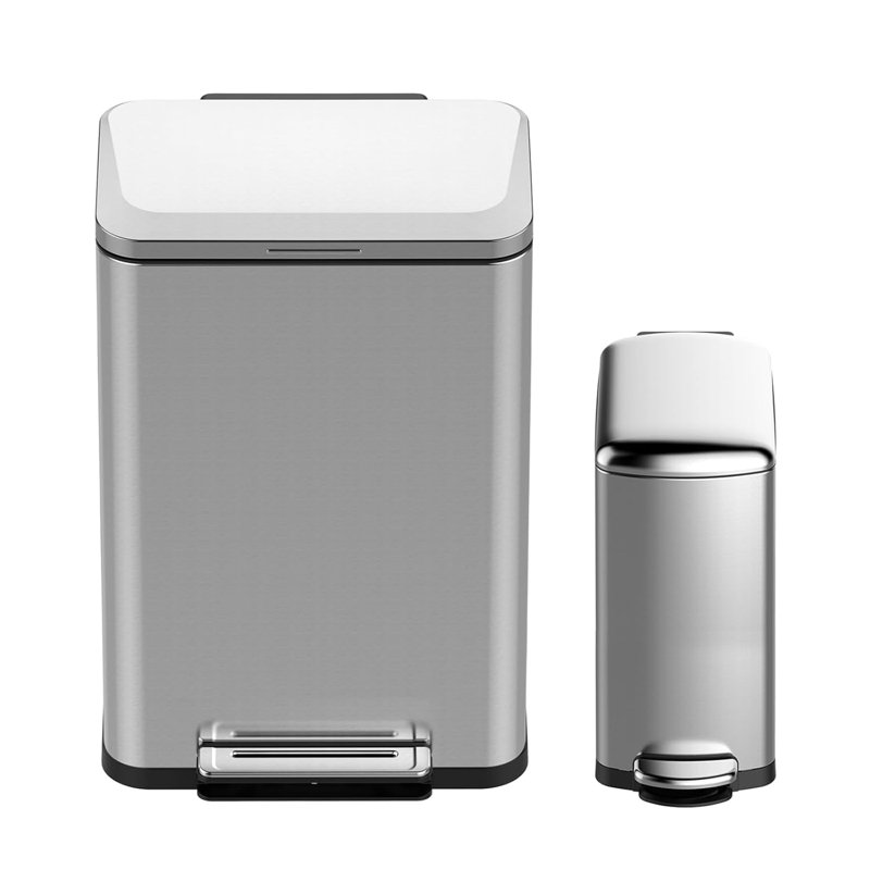 Stainless Steel Kitchen Trash Can - 58L