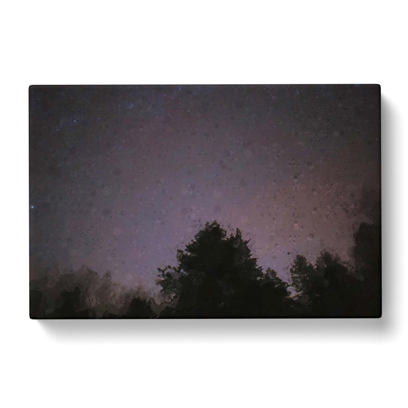 Tree Stars in Abstract - Wrapped Canvas Graphic Art Print, 60cm H x 91cm W x 3cm D