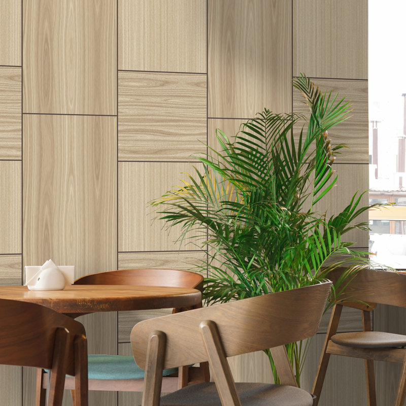 Keila 10.05m x 53cm Matte Wallpaper Roll, Pale Oak