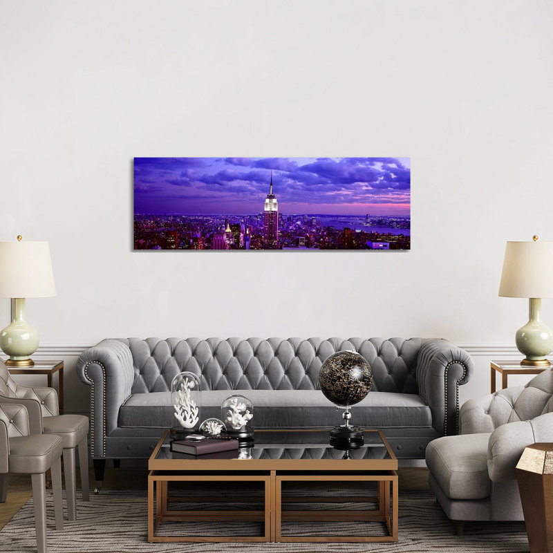 Aerial View Of A City, Rockefeller Center, Midtown Manhattan, Manhattan, New York City, New York State, USA #2 - Wrapped Canvas Panoramic Print