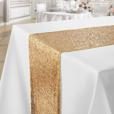 Solid Color Sequin Table Runner