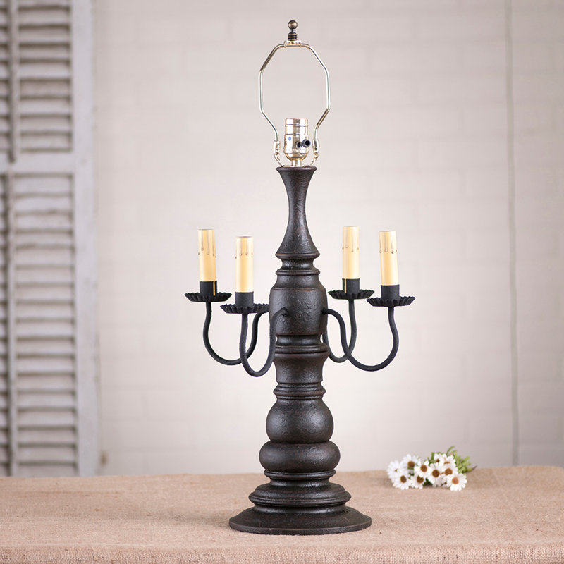 Enya Solid Wood Lamp Base Lamp, Americana Black