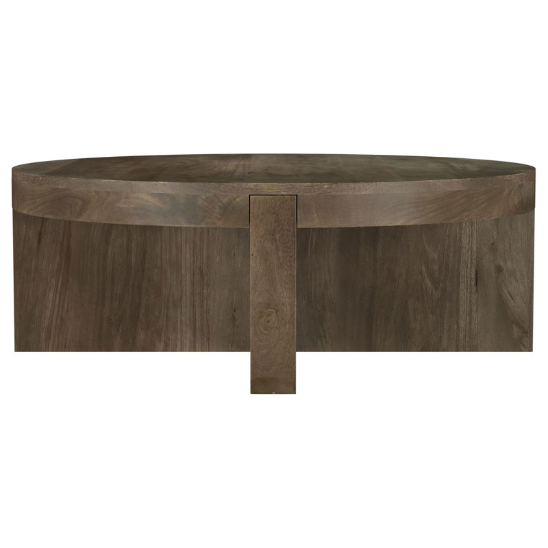 Round Solid Mango Wood Coffee Table