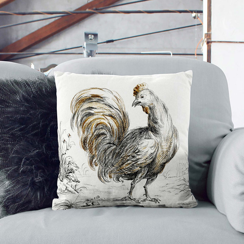 Square Throw Cushion, 40cm H x 40cm W x 15cm D