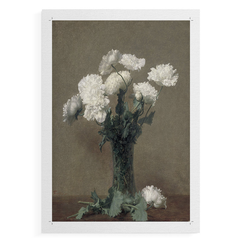 Imprimé floral rétro CX III - reproduction de toile seulement - non encadrée, H 27 po x l 18 po