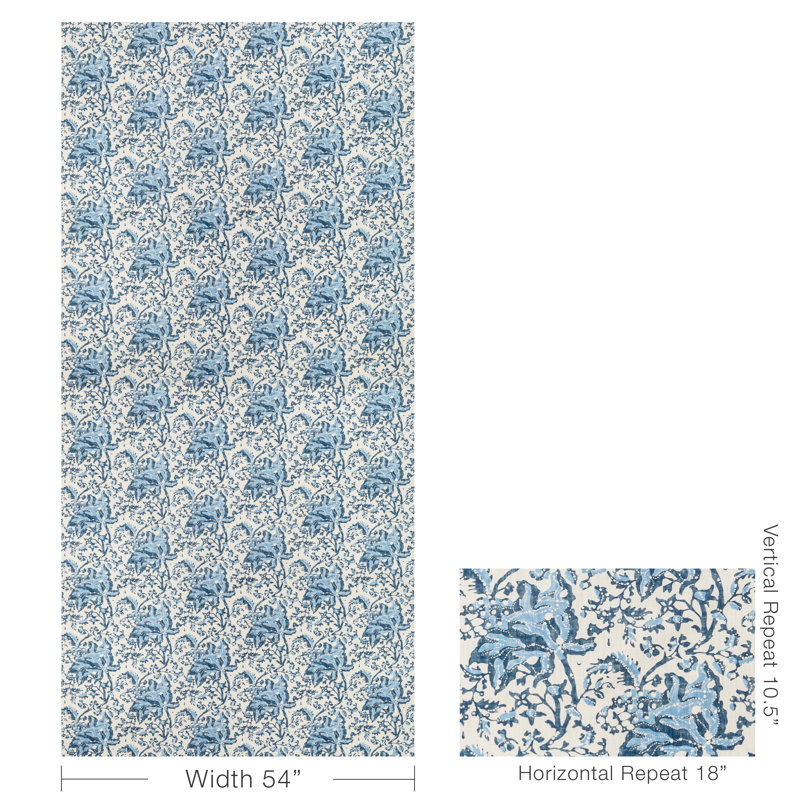 Manoir Weymouth Cotton Blend Performance Fabric, Indigo
