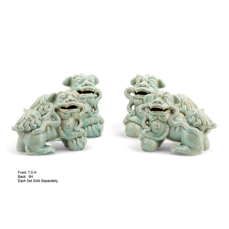 Porcelain Foo Dogs Pair