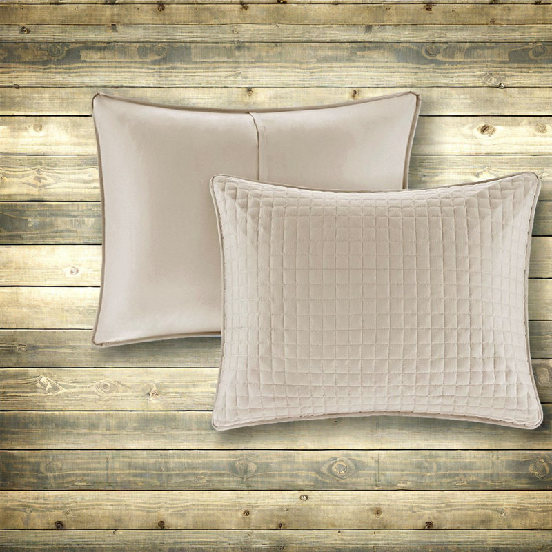 Reversible Khaki Bedding Sets, Hypoallergenic Polyester, Modern Design, Full/queen Size