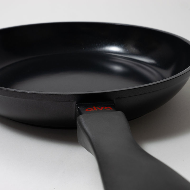 Alva 11" Black Nonstick Cast Aluminum Frying Pan with Ceramic Coating