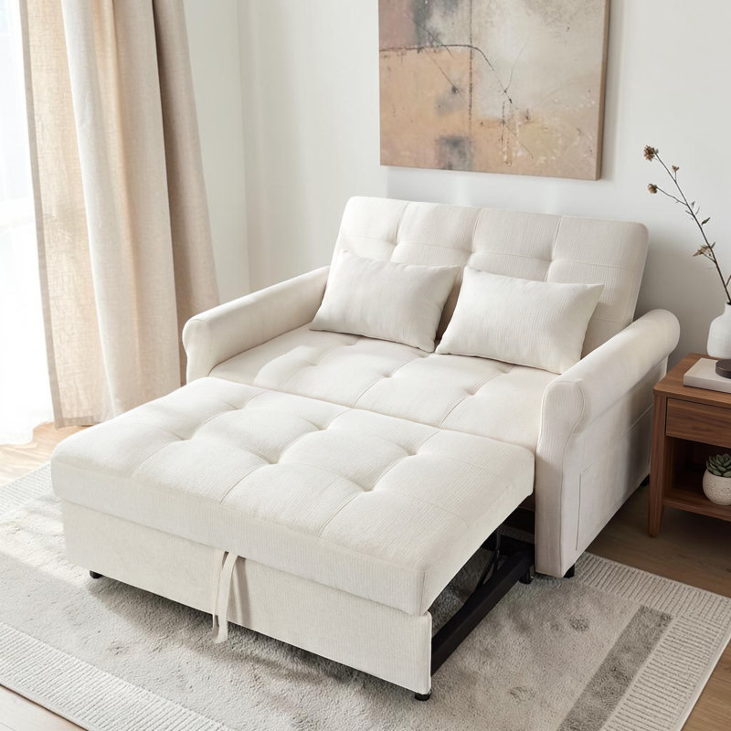 Sofa, Off White Chenille