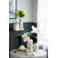 Pot en céramique blanche avec motifs floraux verts et détails dorés D5,5 x 12,5 po-1464985346