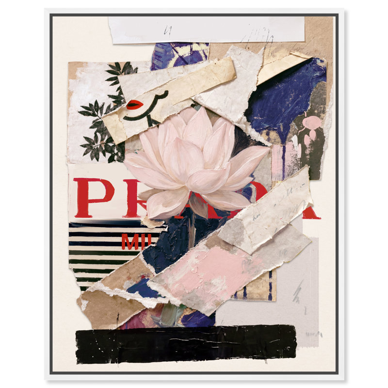 Milano Collage Print by Oliver Gal, 17"H x 21"W, White Floater Frame