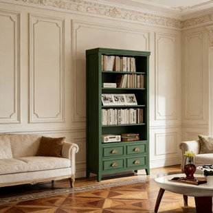 Green Living Room Bedroom Bookshelf