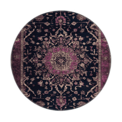 Tapis intérieur et extérieur brun Overdyed