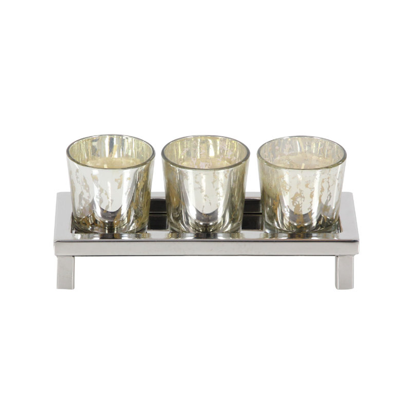 3'' H Glass Tabletop Votive Holder