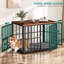 Meuble de cage d'angle pour chien Gurmukh-787019114-787019115