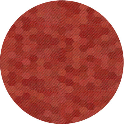 Tapis décoratif marron à motif géométrique Ruggles