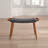 Geta 25" Linen Weave Upholstered Solid Wood Ottoman in Charcoal-975858914