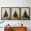 Art des Fêtes de Noël -Série 2-Cccxxxxi-3 - Toile tendue avec châssis encadré - 3 pièces-648064808-648064815