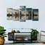 Detroit Skyline Reflection - Ensemble de 5 toiles tendues-1917392071