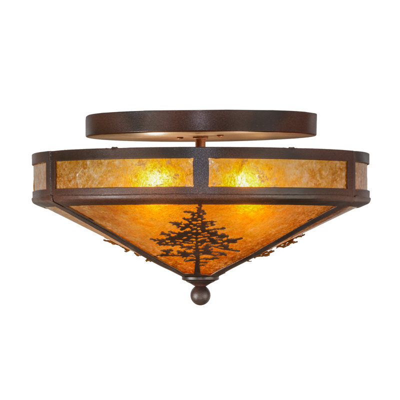 Rustic Lodge 2 - Light Semi Flush Mount