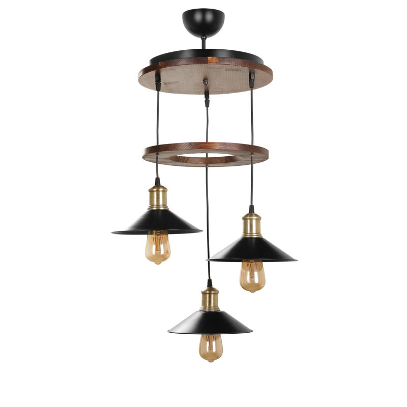 Shawn 3 - Light Cluster Pendant, Brown