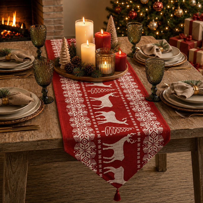Chemin de table Reindeer Christmas