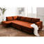7 Seater Velvet Sofa Bed-70958669-70958679