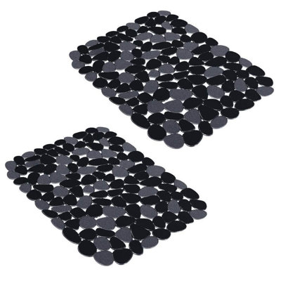 Pebble Sink Mats for Stainless Steel Sink, PVC Sink Saddle Protectors Kitchen